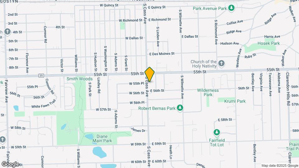 425 S Cass Ave, Unit Apt3 Map and Location Details