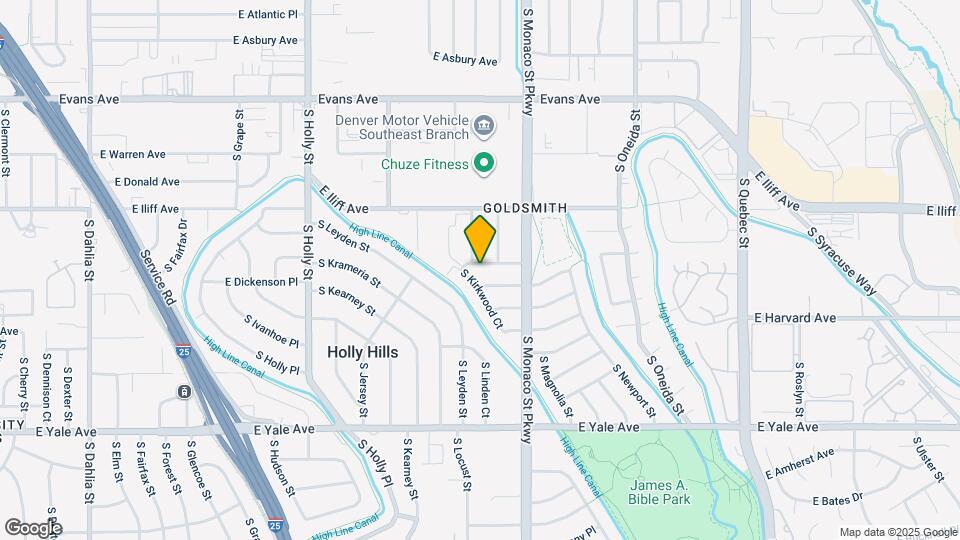 6390 E Wesley Ave Map and Location Details