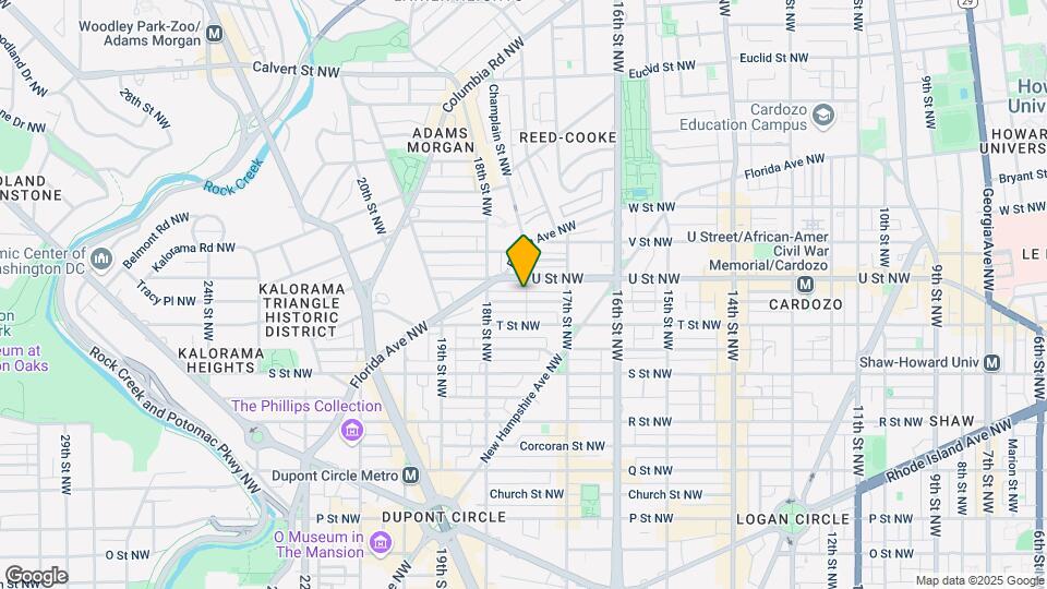 1747 Willard St NW Map and Location Details