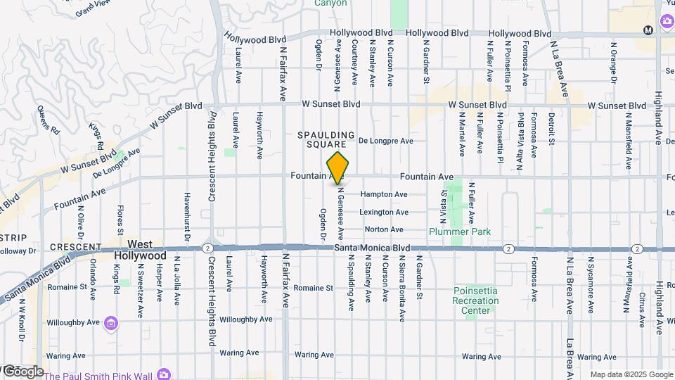 1231 N Genesee Ave Mapa y Detalles de la Ubicación