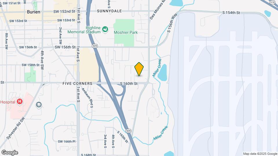 635 S 159th St Map and Location Details