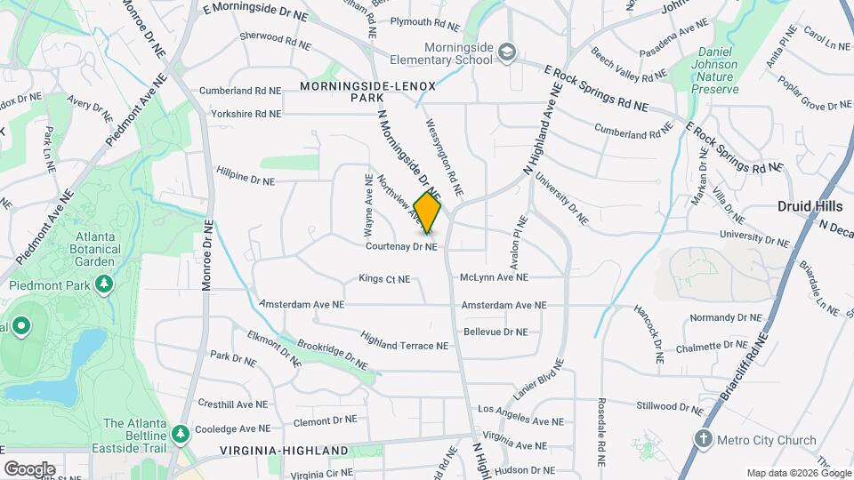 1304 Northview Ave NE, Unit Top Floor Unit Map and Location Details