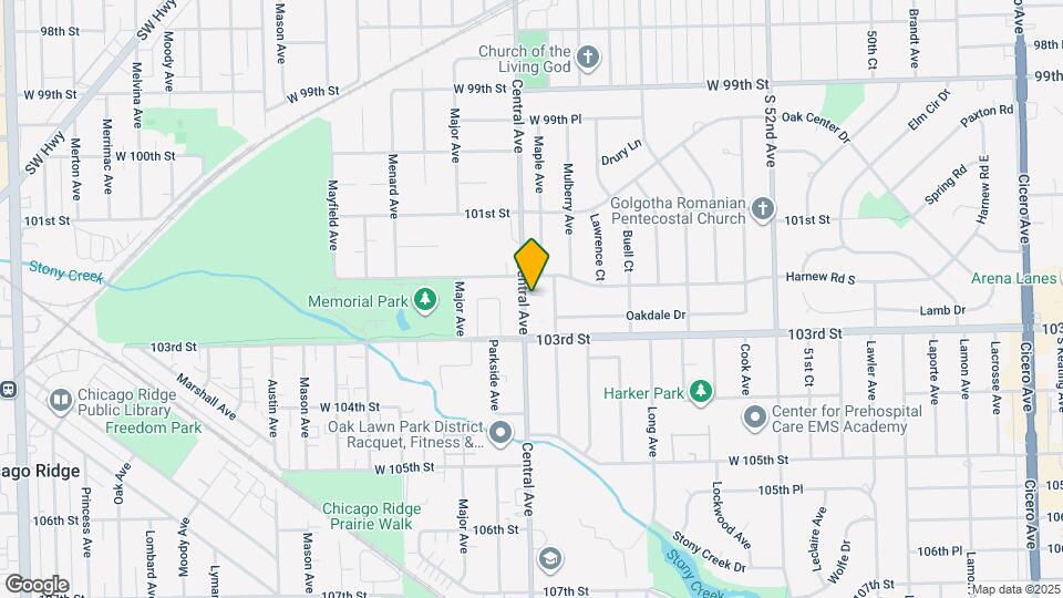 10221 Central Ave Map and Location Details