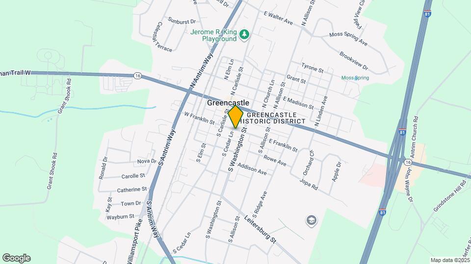 43 E Franklin St Map and Location Details