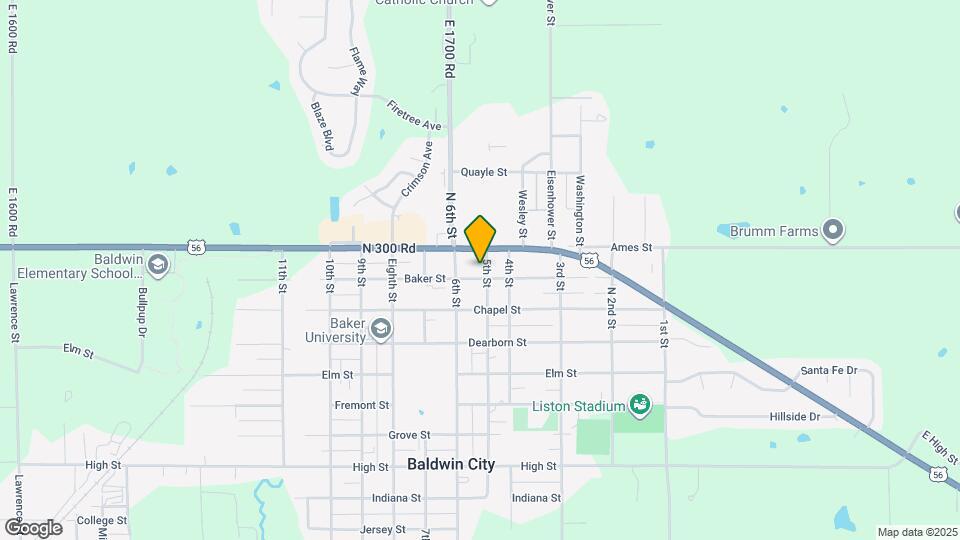 504 Baker St Map and Location Details