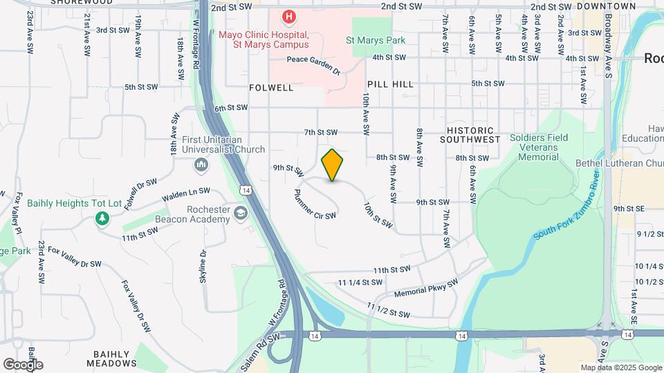 1122 10th St SW Map and Location Details