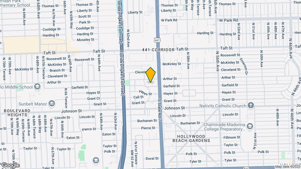 6027 Garfield St Map and Location Details
