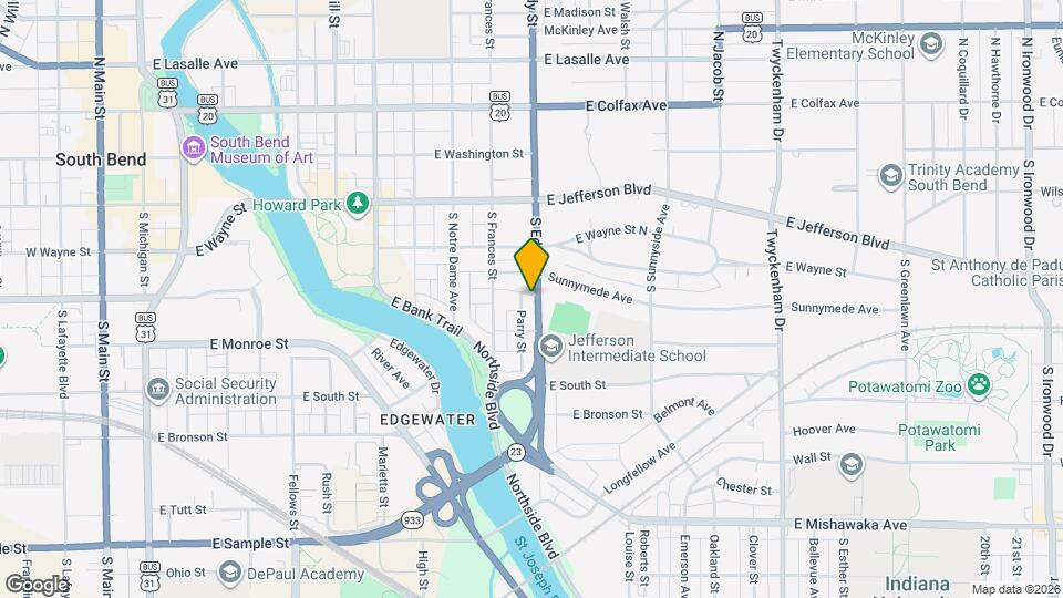 407 S Eddy St Map and Location Details