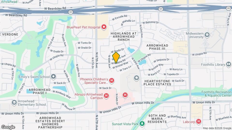 6434 W Kristal Way Map and Location Details