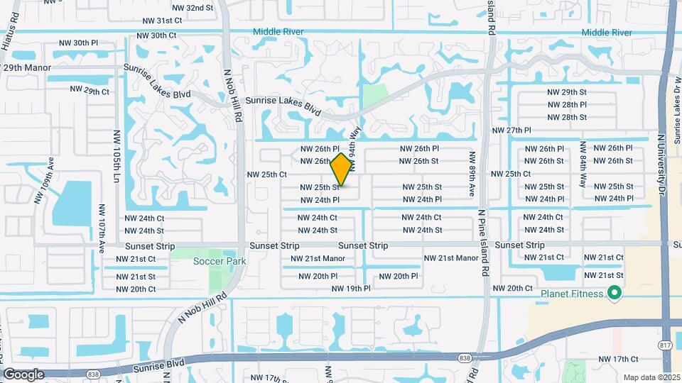 9540 NW 25th St Map and Location Details