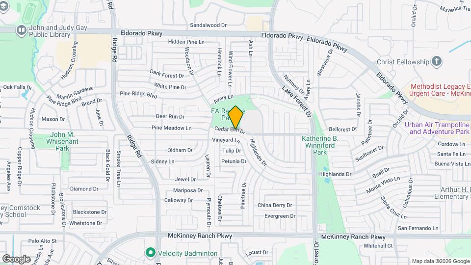 5505 Cedar Elm Dr Map and Location Details