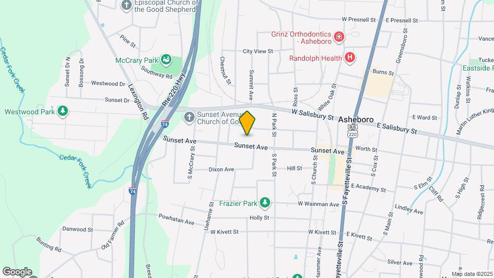 612 Sunset Ave Map and Location Details