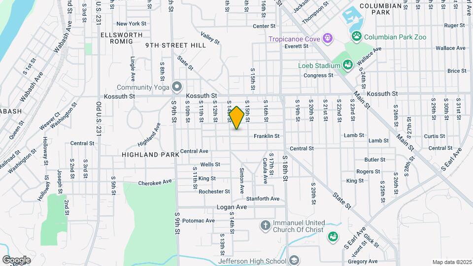 1414 Franklin St Map and Location Details