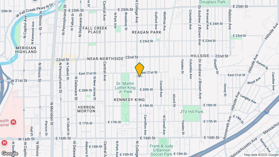 2041 N College Ave Map and Location Details