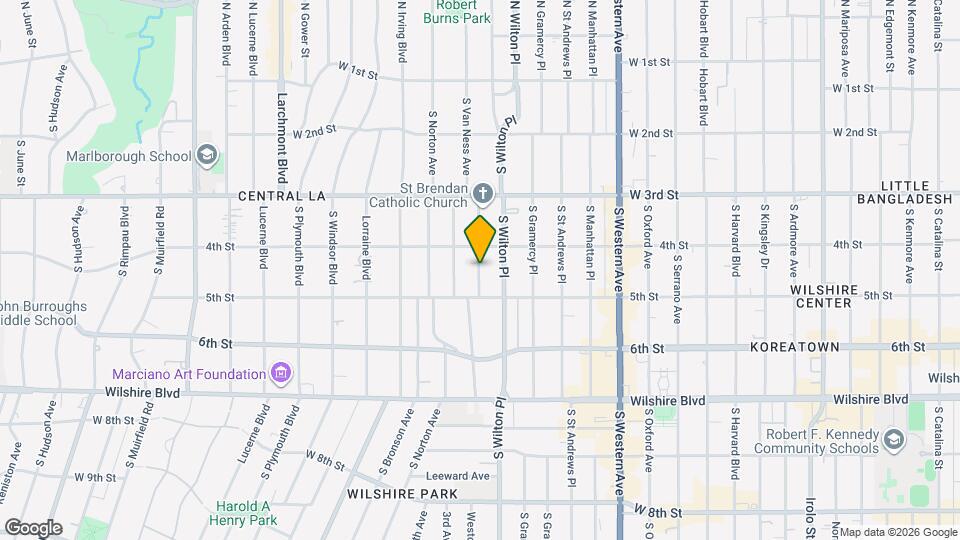 419 S Van Ness Ave Map and Location Details
