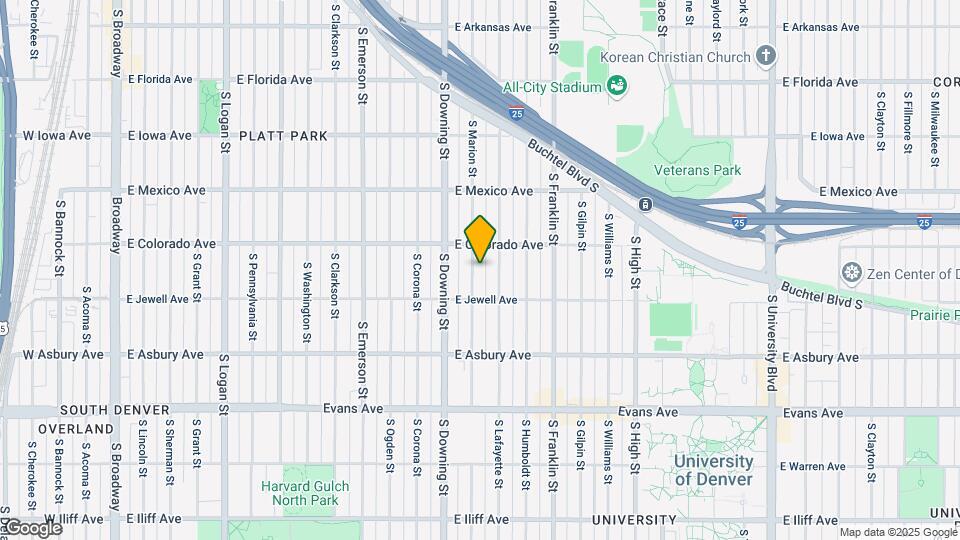 1842 S Marion St Map and Location Details