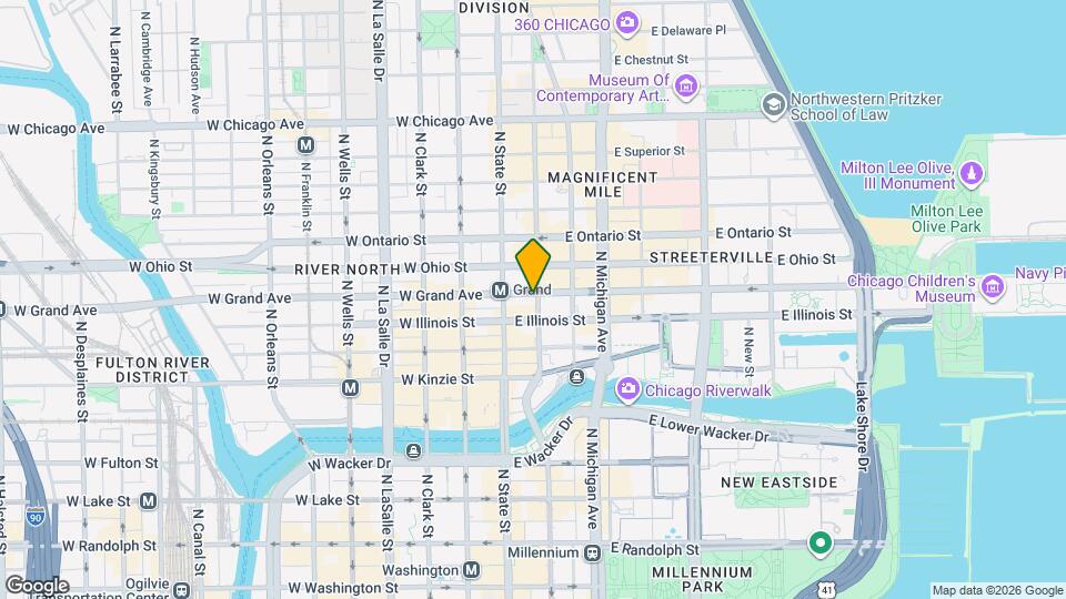 520 N Wabash Ave Map and Location Details