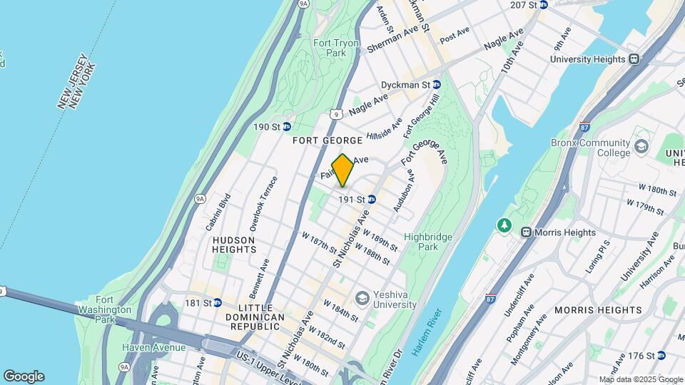 354 Wadsworth Ave Mapa y Detalles de la Ubicación
