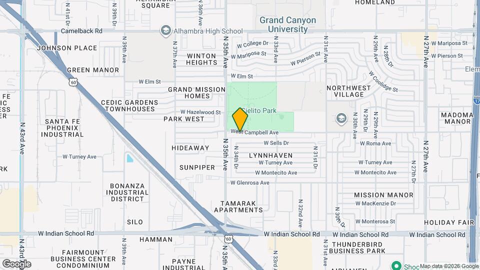 3421 West Campbell Ave Map and Location Details