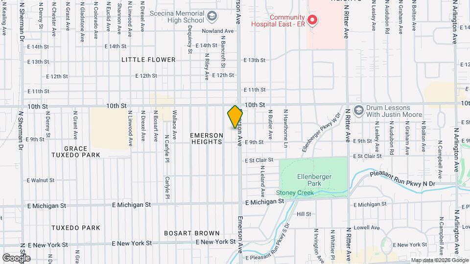 822 N Emerson Ave Map and Location Details