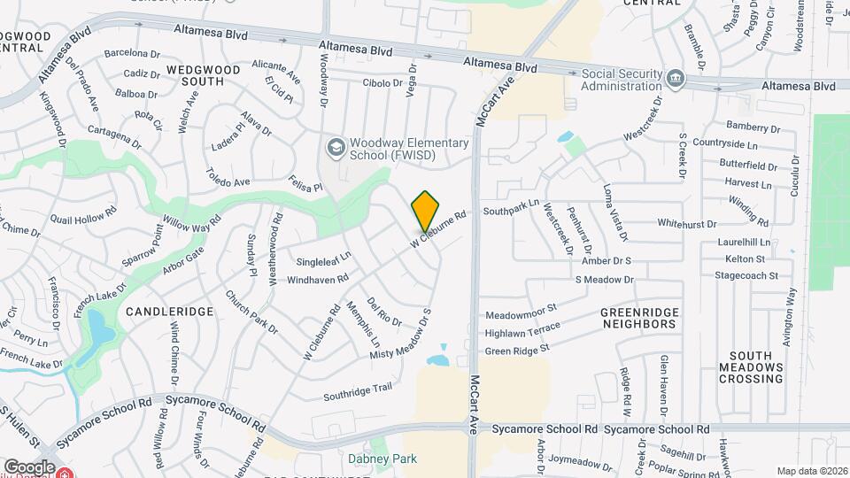 6919 W Cleburne Rd Map and Location Details