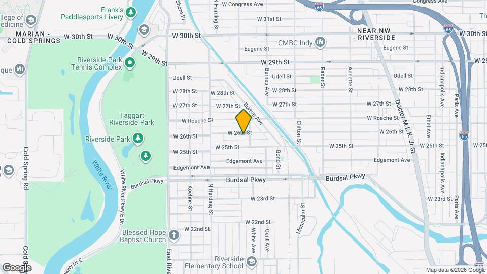 1263 W 26th St Map and Location Details