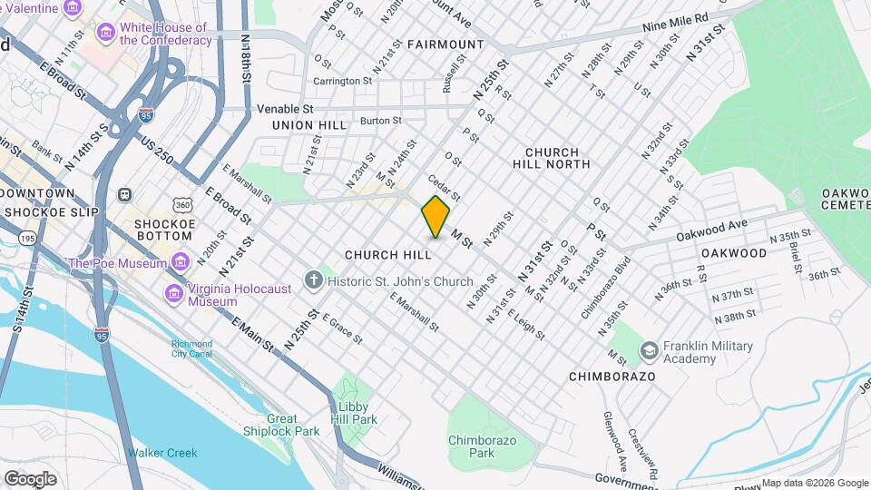 607 N 27th St Map and Location Details