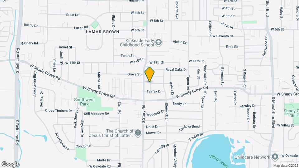 1207 Belclaire Ln Map and Location Details