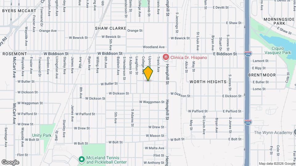 3706 Lipscomb St Map and Location Details