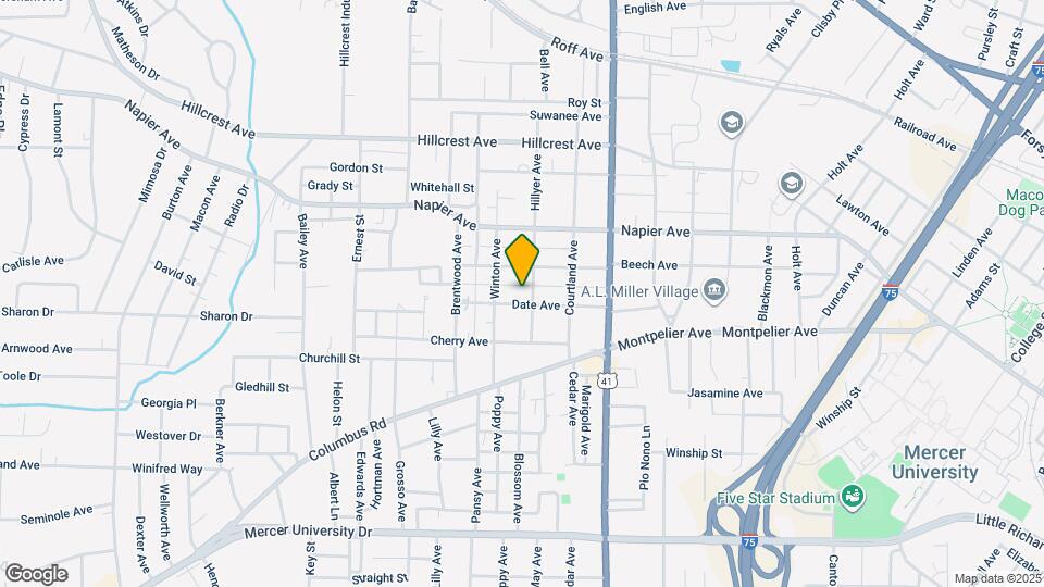 1273 Hillyer Ave Map and Location Details
