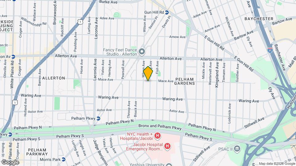 1318 Mace Ave, Unit 1 Mapa y Detalles de la Ubicación