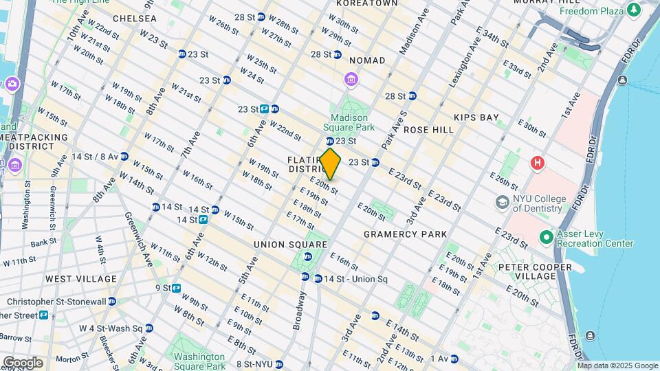 23 E 20th St Map and Location Details