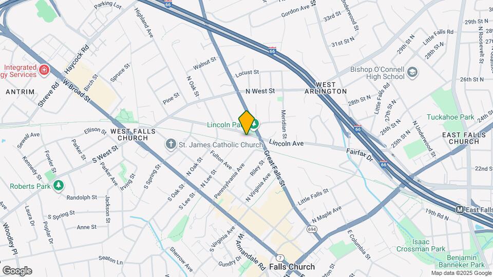 607 Lincoln Ave Map and Location Details