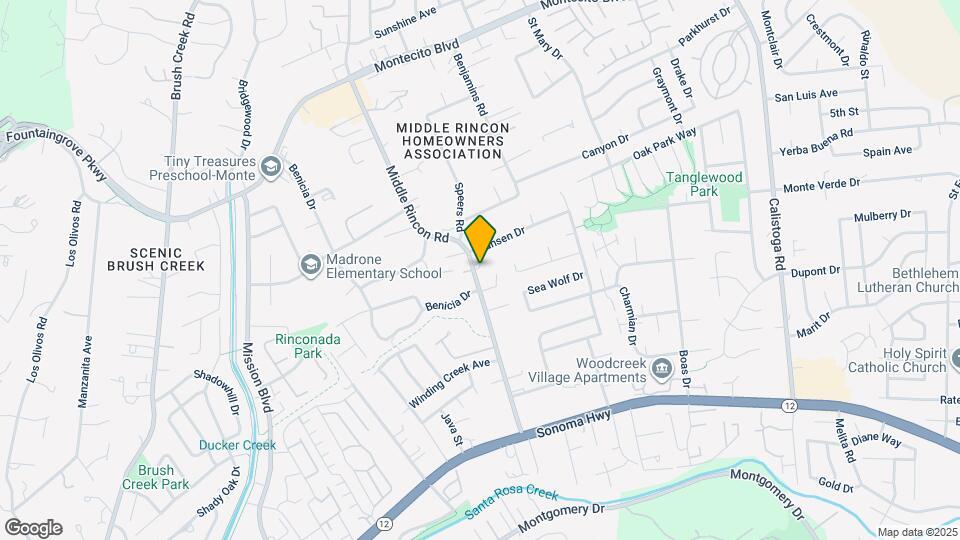 222 Middle Rincon Rd Map and Location Details