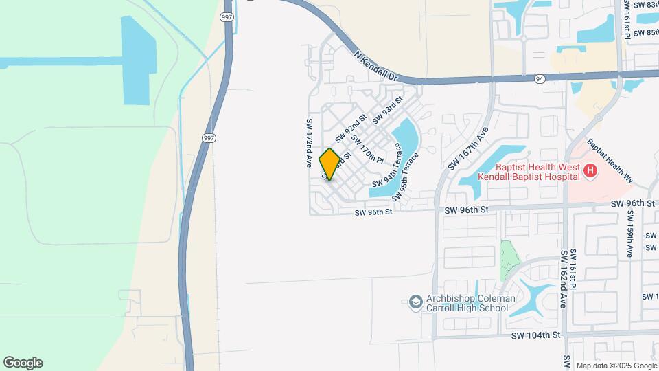 9372 SW 171st Ct Map and Location Details