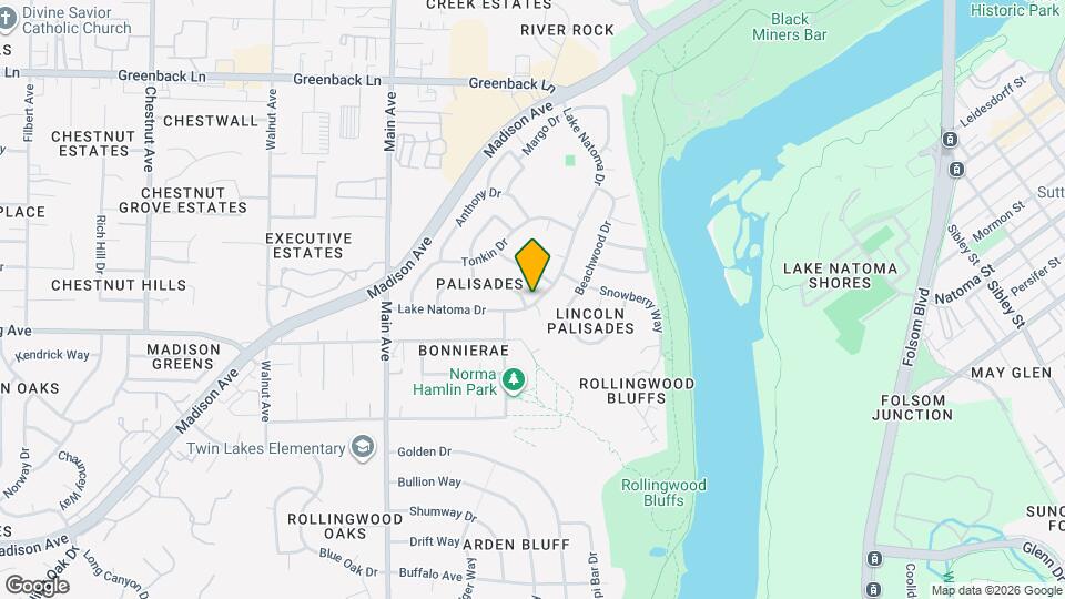 9529 Lake Natoma Dr Map and Location Details
