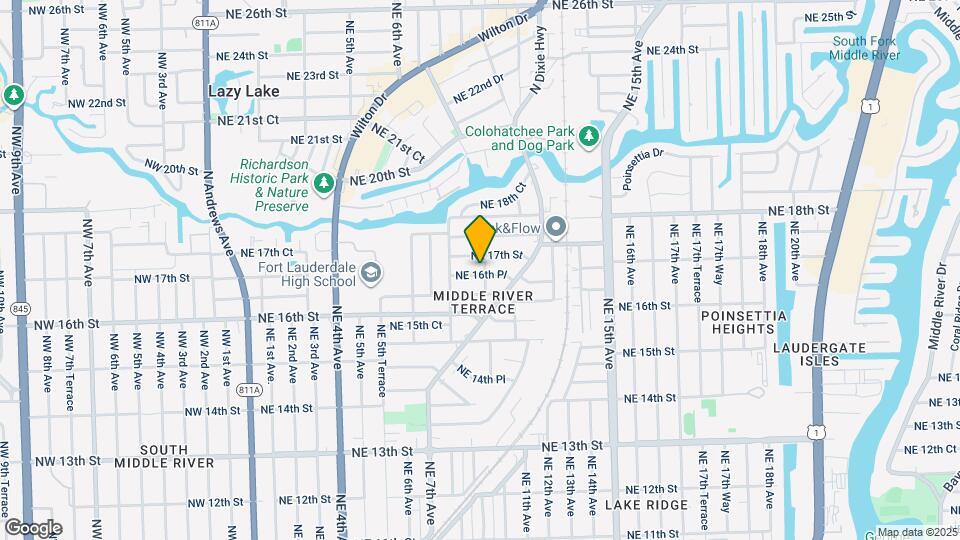 1645 NE 9th Ave Mapa y Detalles de la Ubicación