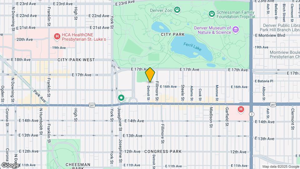 2805 E 16th Ave Map and Location Details
