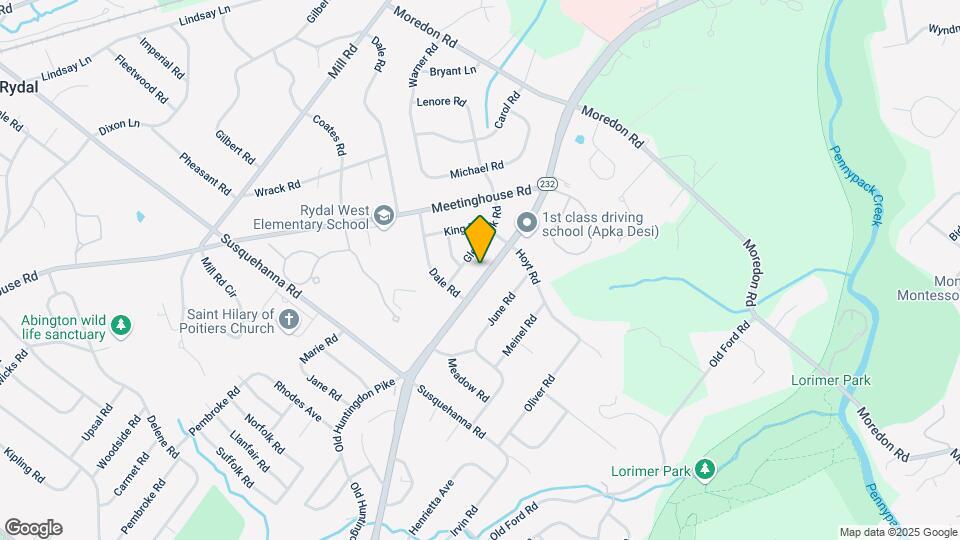 1228 Huntingdon Pike Map and Location Details