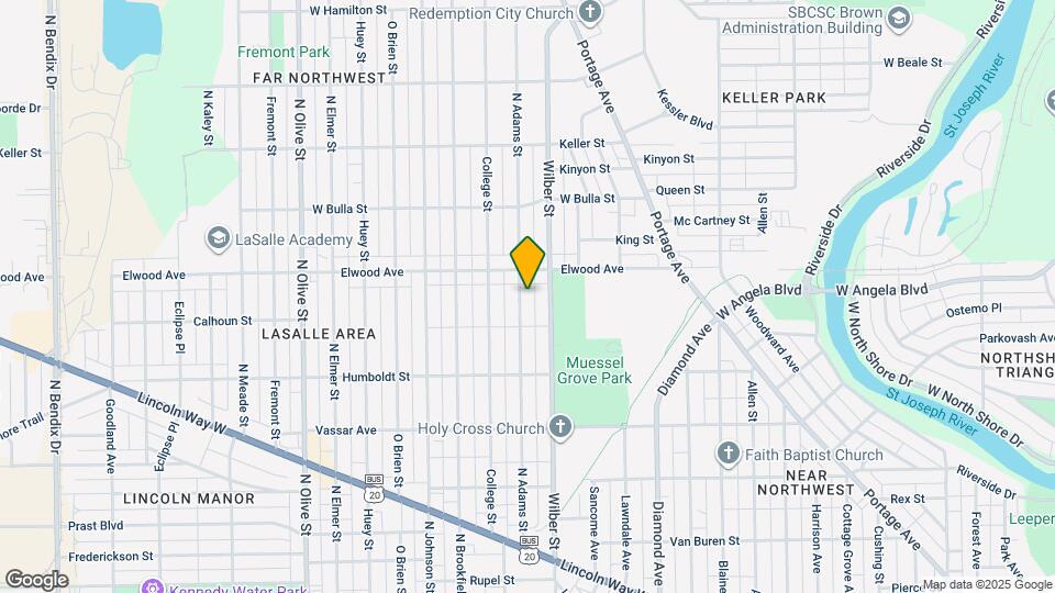 1338 N Adams St Map and Location Details