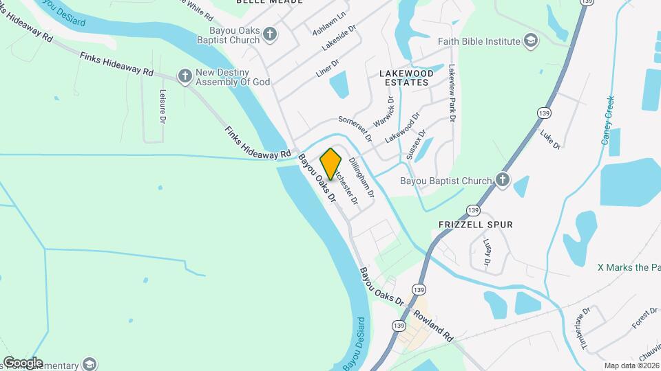 416 Bayou Oaks Dr Map and Location Details