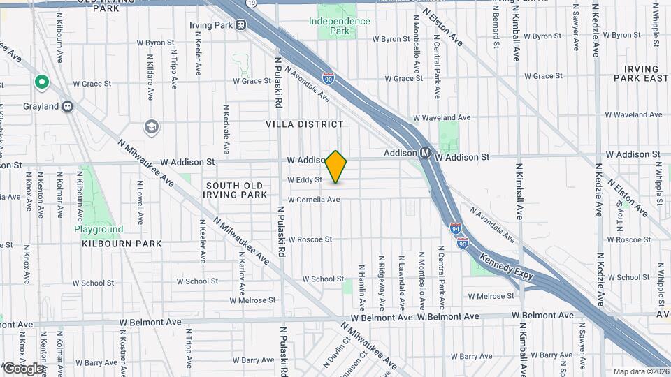 3841 W Eddy St Map and Location Details