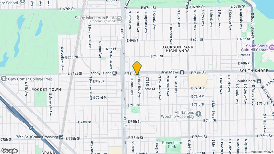 7110-7118 S East End Ave Mapa y Detalles de la Ubicación