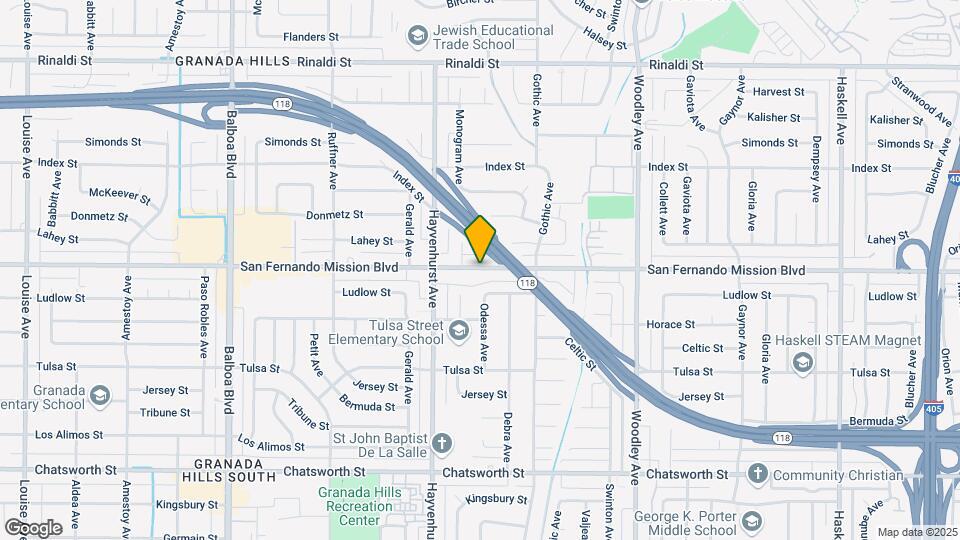 16508 San Fernando Mission Blvd Map and Location Details