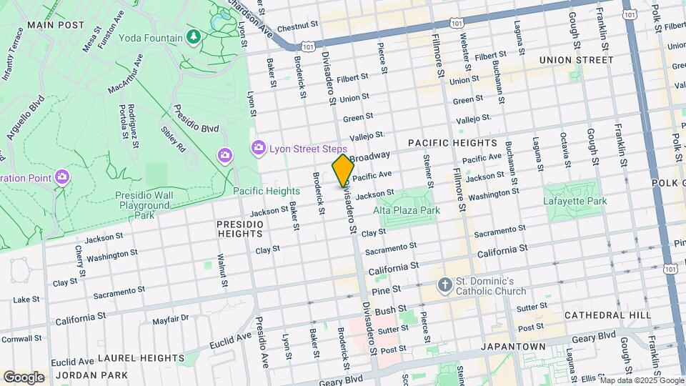 2417 Divisadero St, Unit 2417 Map and Location Details