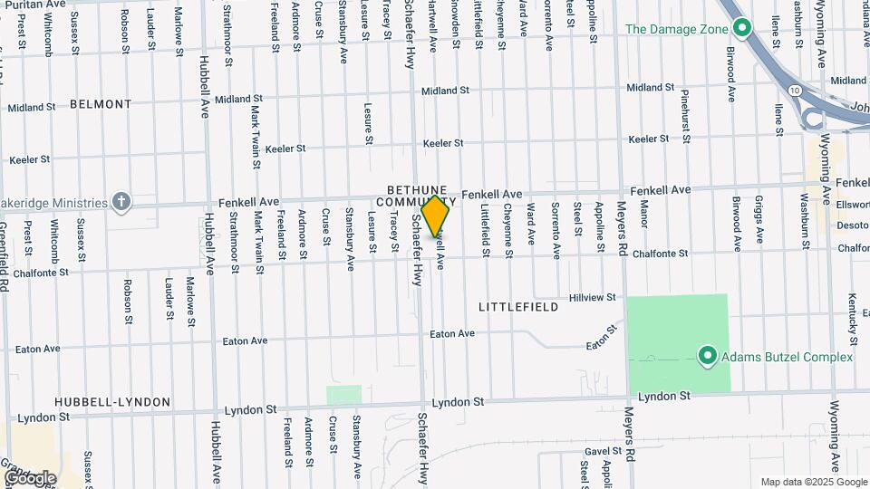 15033 Hartwell St Map and Location Details