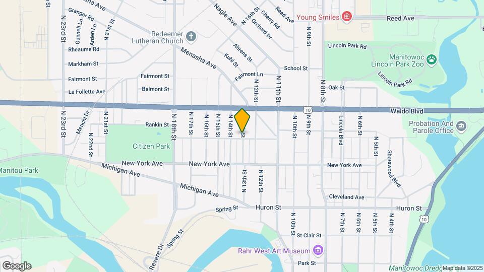 1002 N 13th St Map and Location Details