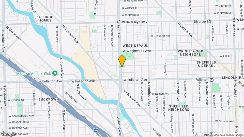 2449 N Ashland Ave, Unit 1 Map and Location Details