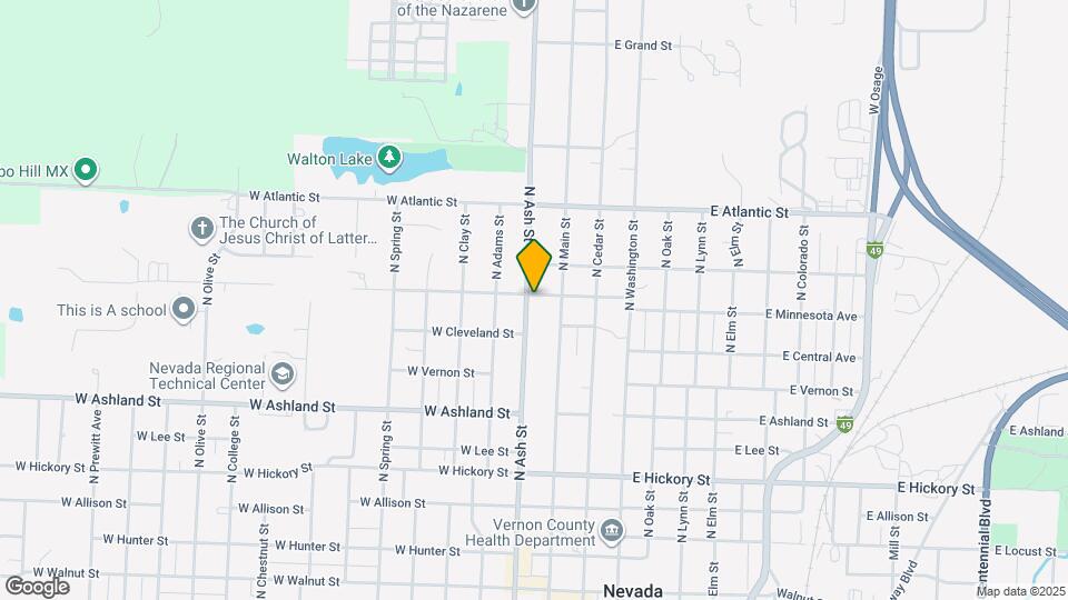 1018 N Ash St Map and Location Details