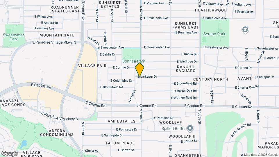 5121 E Larkspur Dr Map and Location Details